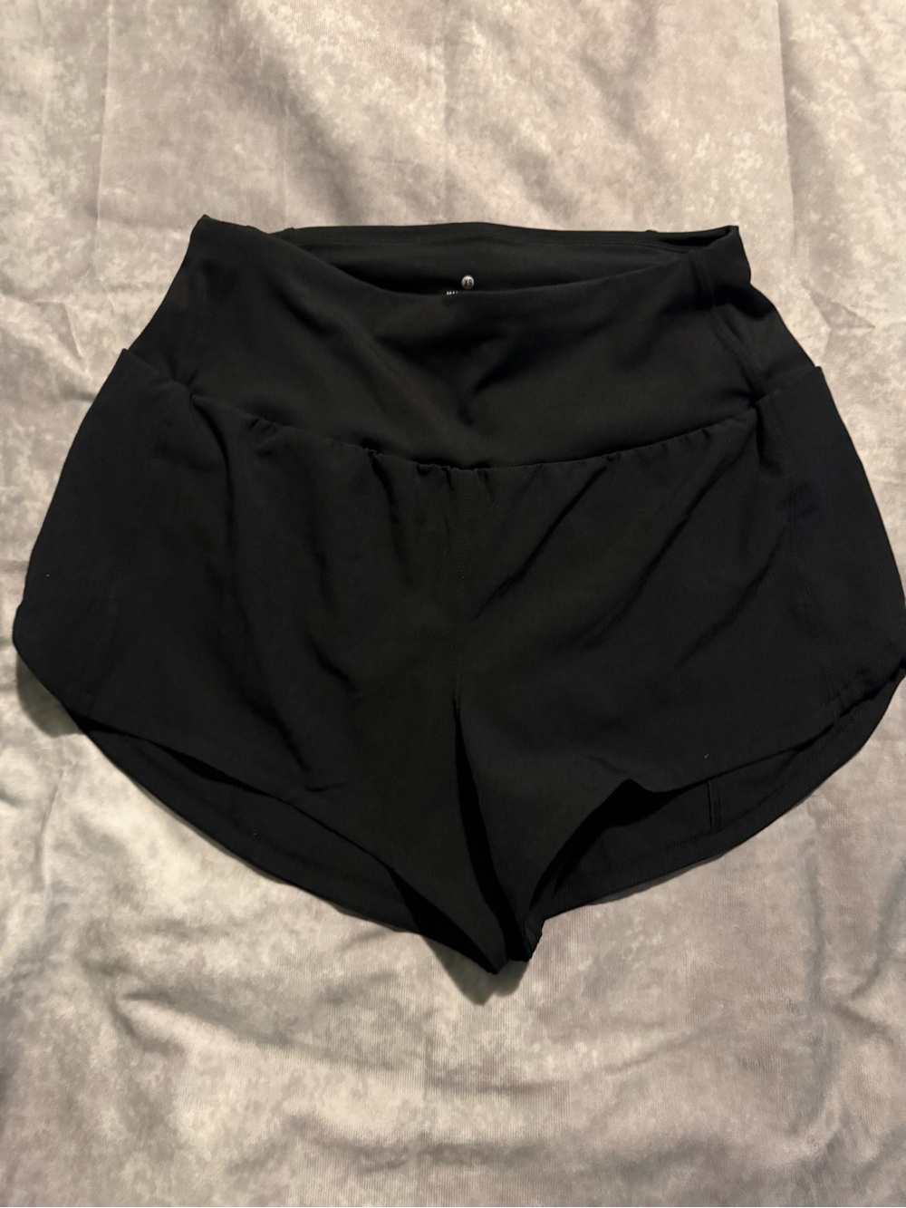 Black Women's Performance Shorts - High Waist